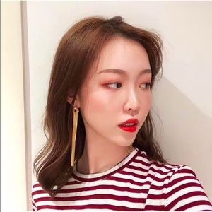 Yellow Golden Tassel Earrings